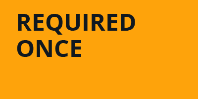 Required once